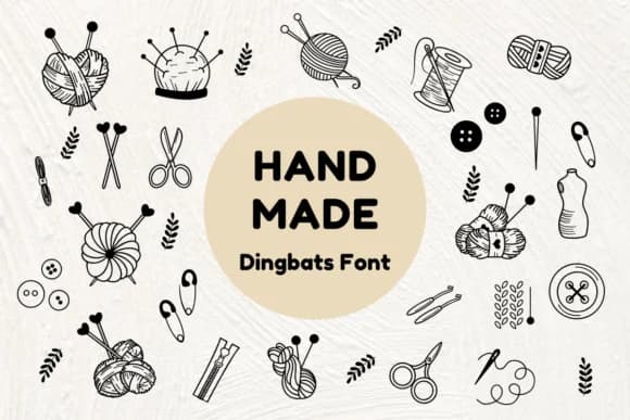 Hand Made by Nun Sukhwan — Dingbats Font