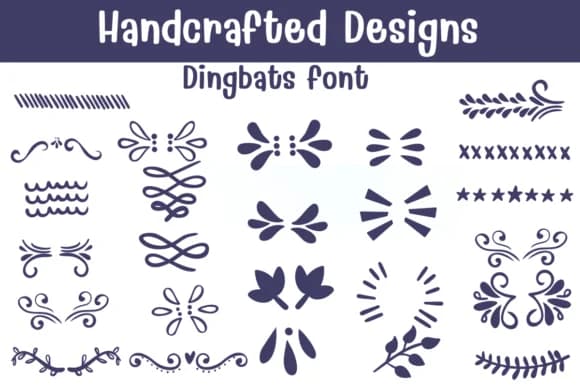 Handcrafted Designs by Sontaya — Dingbats Font