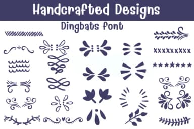 Handcrafted Designs by Sontaya — Dingbats Font — thumbnail 1