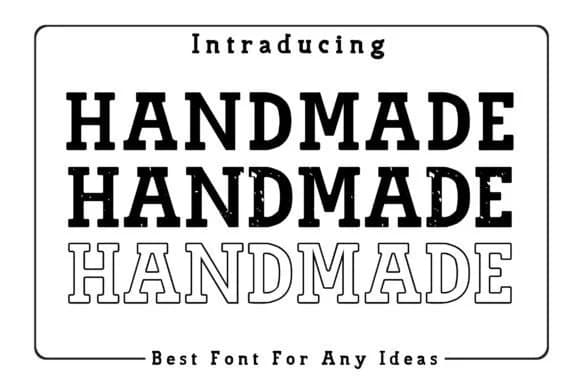 Handmade by BlackCraft — Slab Serif Font