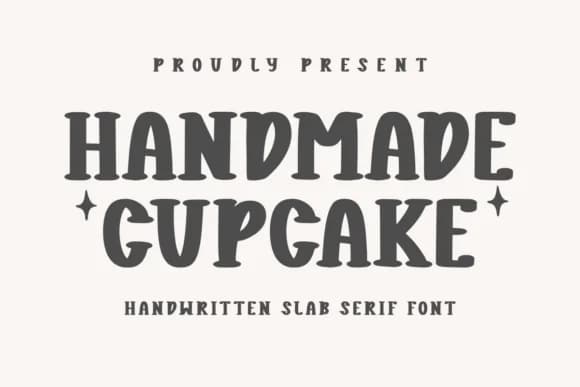 Handmade Cupcake by CraftedType Studio — Slab Serif Font