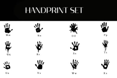 Handprint Set by Heartcraft Atelier — Dingbats Font — thumbnail 3