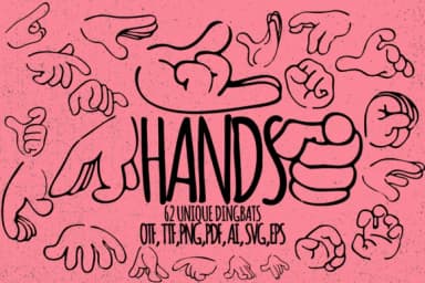 Hands 1.0 by Minimalistartstudio — Dingbats Font — thumbnail 1