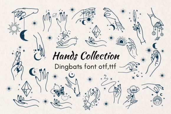 Hands Collection by Nun Sukhwan — Dingbats Font