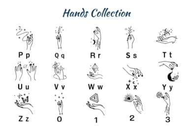 Hands Collection by Nun Sukhwan — Dingbats Font — thumbnail 3