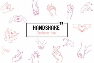 Handshake by Chada Art — Dingbats Font — thumbnail 1