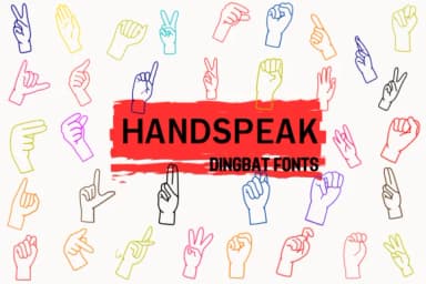 Handspeak by Petal Pixels — Dingbats Font — thumbnail 1