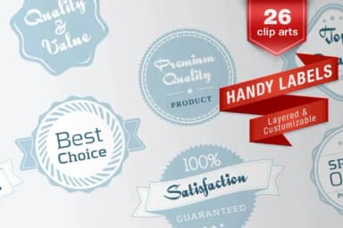 Handy Labels by Juraj Chrastina — Dingbats Font — thumbnail 1