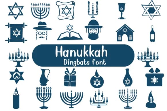 Hanukkah by Nongyao — Dingbats Font