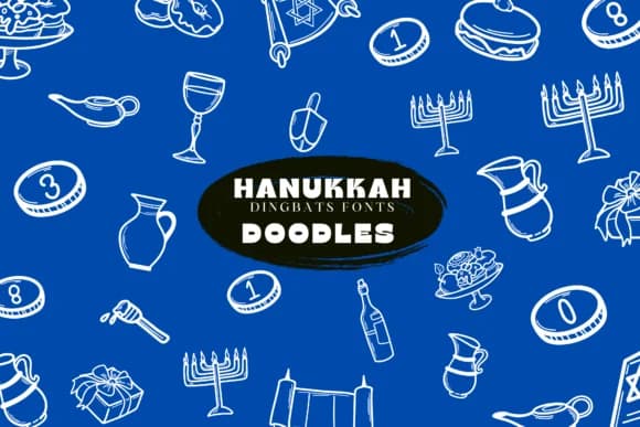 Hanukkah Doodles by Suphitchaya — Dingbats Font