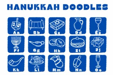 Hanukkah Doodles by Suphitchaya — Dingbats Font — thumbnail 2