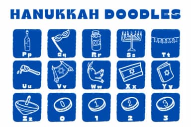 Hanukkah Doodles by Suphitchaya — Dingbats Font — thumbnail 3