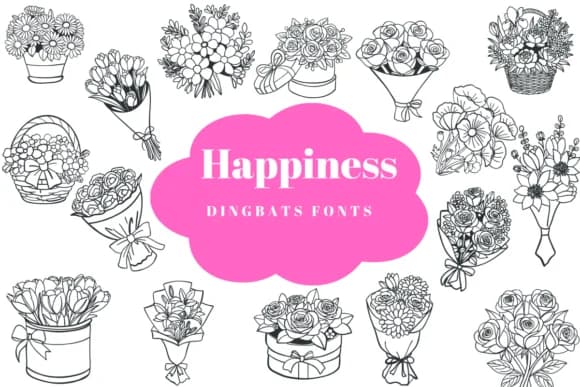 Happiness by Suphitchaya — Dingbats Font