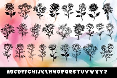 Happiness Rose by MOMAT THIRTYONE — Dingbats Font — thumbnail 2