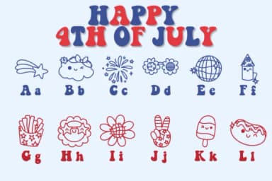 Happy 4th of July by Chonada — Dingbats Font — thumbnail 2