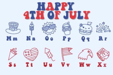 Happy 4th of July by Chonada — Dingbats Font — thumbnail 3