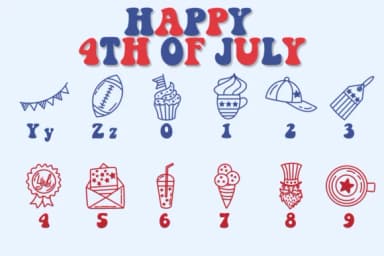 Happy 4th of July by Chonada — Dingbats Font — thumbnail 4