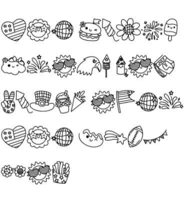 Happy 4th of July by Chonada — Dingbats Font — thumbnail 8