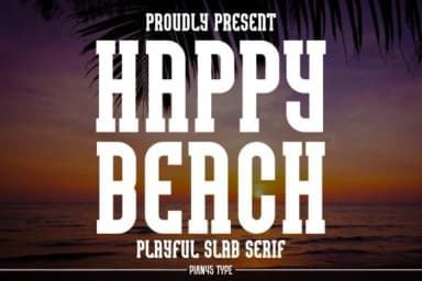 Happy Beach by Pian45 — Slab Serif Font — thumbnail 1