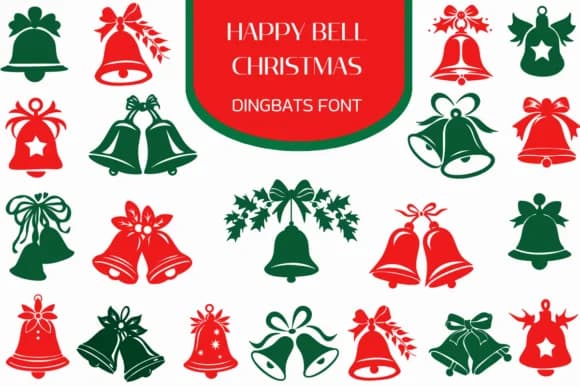Happy Bell Christmas by Heartcraft Atelier — Dingbats Font
