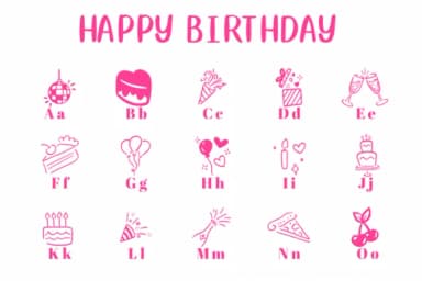 Happy Birthday by CHANOK — Dingbats Font — thumbnail 2