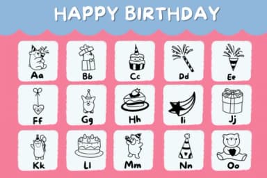 Happy Birthday by Natchuta — Dingbats Font — thumbnail 2
