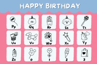 Happy Birthday by Natchuta — Dingbats Font — thumbnail 3