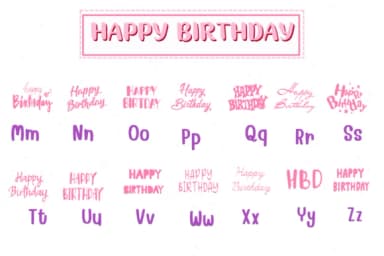 Happy Birthday by PraewDesigns — Dingbats Font — thumbnail 3