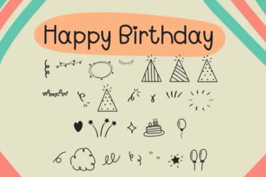 Happy Birthday by Foam-Design Store — Dingbats Font — thumbnail 1