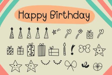 Happy Birthday by Foam-Design Store — Dingbats Font — thumbnail 2