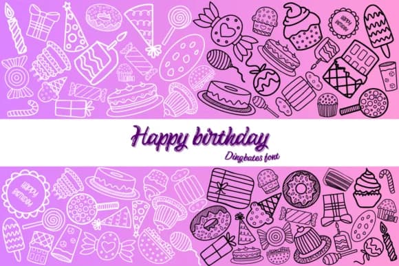 Happy Birthday by Chonada — Dingbats Font