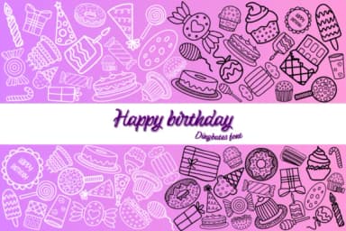 Happy Birthday by Chonada — Dingbats Font — thumbnail 1