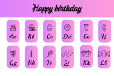 Happy Birthday by Chonada — Dingbats Font — thumbnail 2