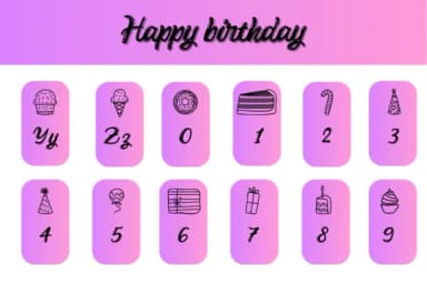 Happy Birthday by Chonada — Dingbats Font — thumbnail 4