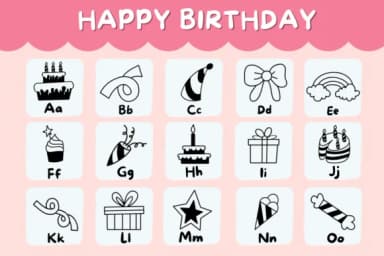 Happy Birthday by Natchuta — Dingbats Font — thumbnail 2
