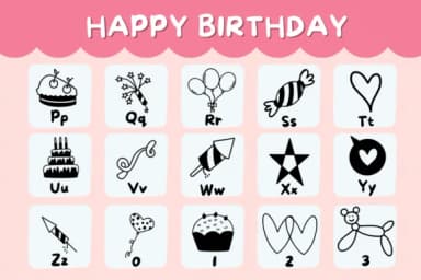 Happy Birthday by Natchuta — Dingbats Font — thumbnail 3