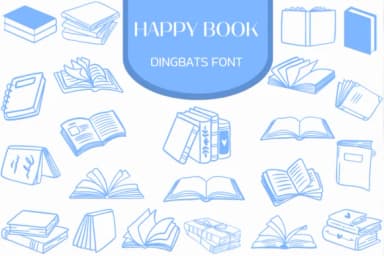 Happy Book by Heartcraft Atelier — Dingbats Font — thumbnail 1
