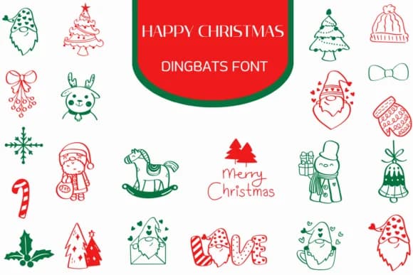 Happy Christmas by Heartcraft Atelier — Dingbats Font