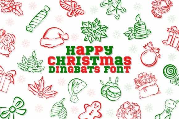 Happy Christmas by Chonada — Dingbats Font