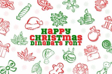 Happy Christmas by Chonada — Dingbats Font — thumbnail 1