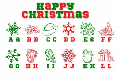 Happy Christmas by Chonada — Dingbats Font — thumbnail 2