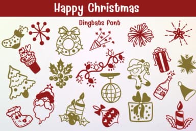 Happy Christmas by Sontaya — Dingbats Font — thumbnail 1