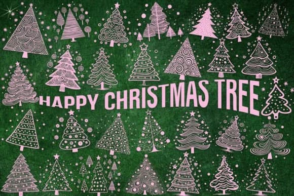 Happy Christmas Tree by MOMAT THIRTYONE — Dingbats Font
