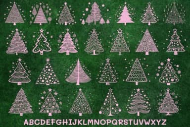 Happy Christmas Tree by MOMAT THIRTYONE — Dingbats Font — thumbnail 2