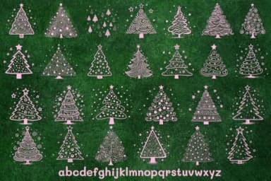 Happy Christmas Tree by MOMAT THIRTYONE — Dingbats Font — thumbnail 3