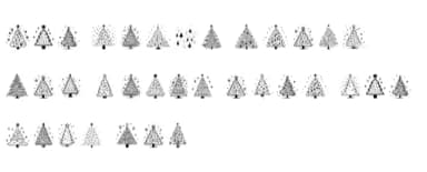 Happy Christmas Tree by MOMAT THIRTYONE — Dingbats Font — thumbnail 6