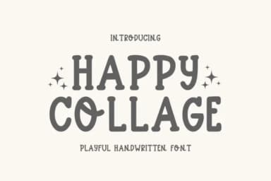 Happy Collage by Letterayu — Slab Serif Font — thumbnail 1