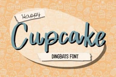 Happy Cupcake by DREAMs Soul G. — Dingbats Font — thumbnail 1