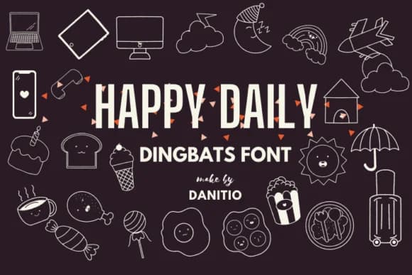 Happy Daily by danita.kukkai — Dingbats Font