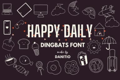 Happy Daily by danita.kukkai — Dingbats Font — thumbnail 1